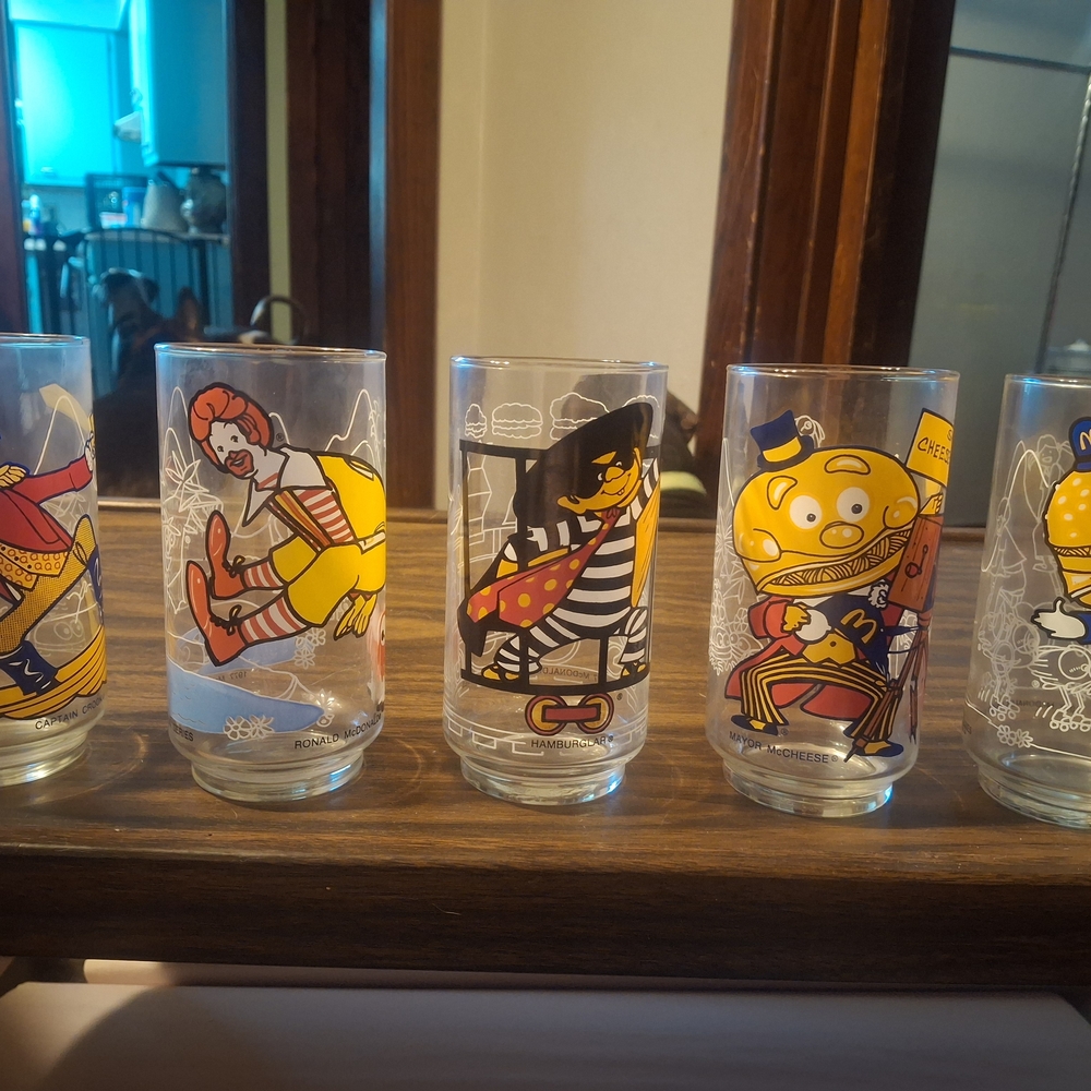 Vintage McDonald's Character Glasses Set